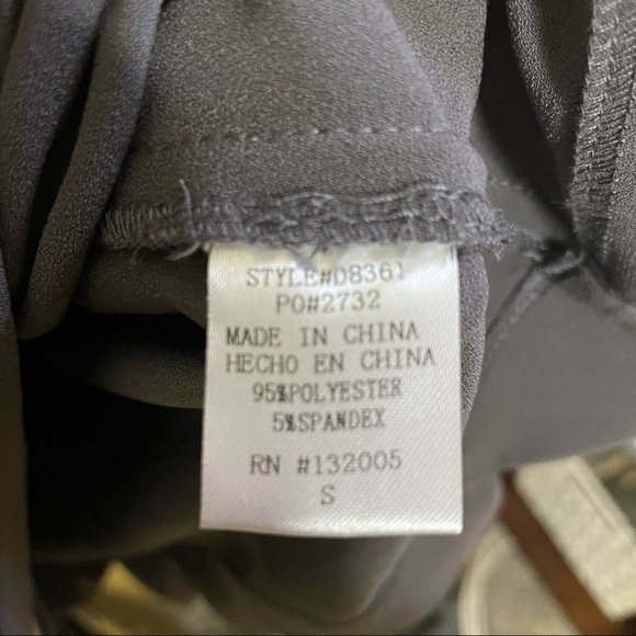 Entro scallop hem a line dress. Tie back. Size small lavender/gray color. - Picture 2 of 6